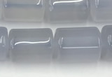 CBC828 15.5 inches 10*14mm tube blue chalcedony gemstone beads