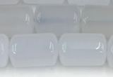 CBC829 15.5 inches 10*14mm tube blue chalcedony gemstone beads