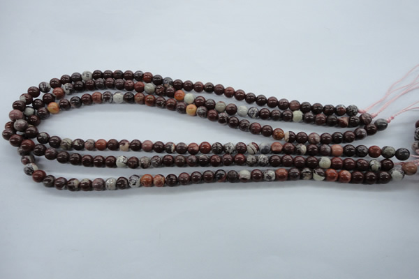 CBD60 15.5 inches 6mm round brecciated jasper gemstone beads