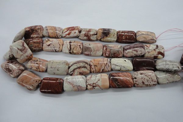 CBD79 15.5 inches 18*25mm rectangle brecciated jasper gemstone beads
