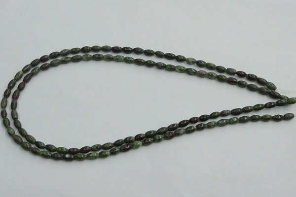 CBG06 15.5 inches 4*6mm rice bronze green gemstone beads wholesale