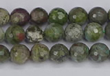 CBG101 15.5 inches 6mm faceted round bronze green gemstone beads
