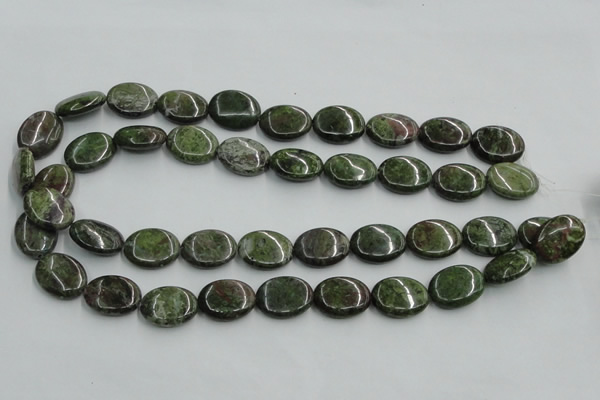 CBG15 15.5 inches 15*20mm oval bronze green gemstone beads wholesale