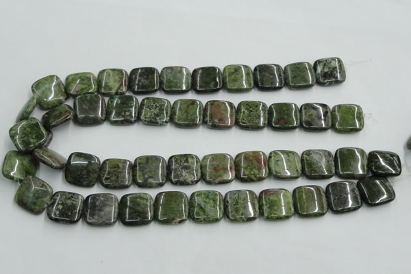 CBG17 15.5 inches 18*18mm square bronze green gemstone beads wholesale