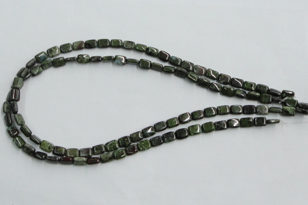 CBG19 15.5 inches 6*8mm rectangle bronze green gemstone beads