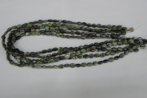 CBG26 15.5 inches 6*7mm oval bronze green gemstone beads