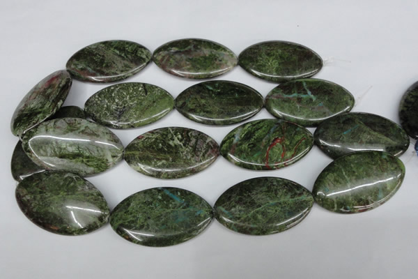 CBG34 15.5 inches 30*50mm marquise bronze green gemstone beads