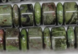 CBG82 15.5 inches 6*18mm & 11*18mm rondelle bronze green gemstone beads