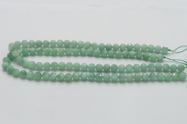 CBJ06 15.5 inches 8mm faceted round jade beads wholesale