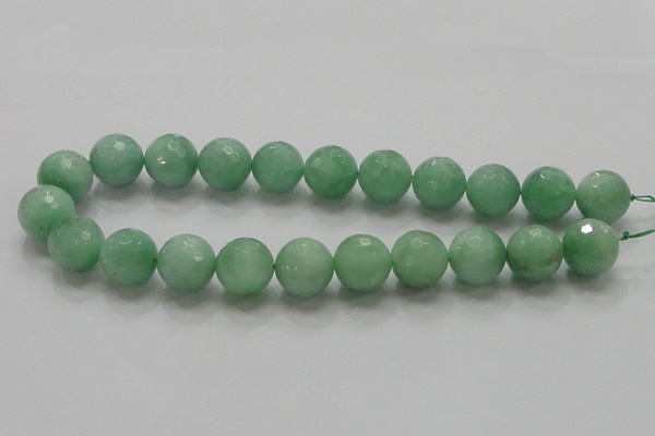 CBJ10 15.5 inches 18mm faceted round jade beads wholesale
