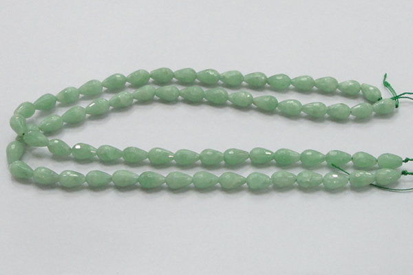 CBJ20 15.5 inches 8*12mm faceted teardrop jade beads wholesale