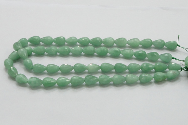 CBJ21 15.5 inches 10*14mm faceted teardrop jade beads wholesale