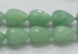 CBJ22 15.5 inches 12*16mm faceted teardrop jade beads wholesale