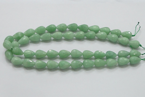 CBJ22 15.5 inches 12*16mm faceted teardrop jade beads wholesale