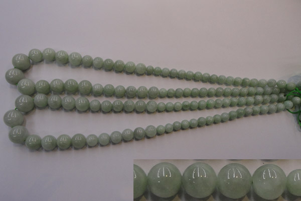 CBJ409 15.5 inches 6mm - 12mm round natural jade beads wholesale