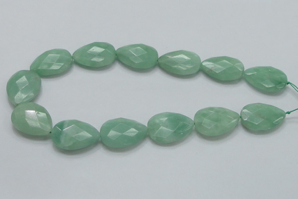 CBJ42 15.5 inches 22*30mm faceted teardrop jade beads