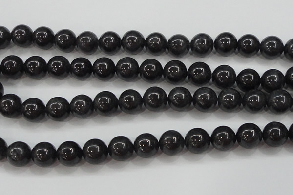 CBJ505 15.5 inches 12mm round black jade beads wholesale