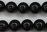 CBJ555 15.5 inches 12mm round Russian black jade beads wholesale
