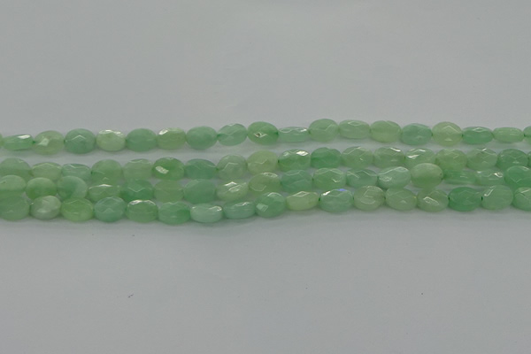 CBJ67 15.5 inches 6*8mm faceted oval jade gemstone beads