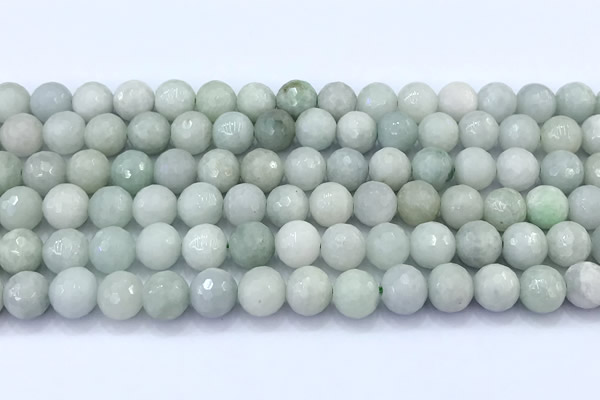 CBJ682 15 inches 8mm faceted round jade gemstone beads