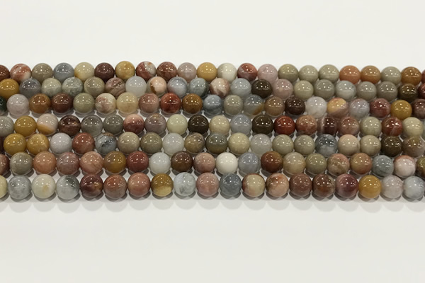CBJ740 15.5 inches 6mm round petrified wood jade gemstone beads wholesale