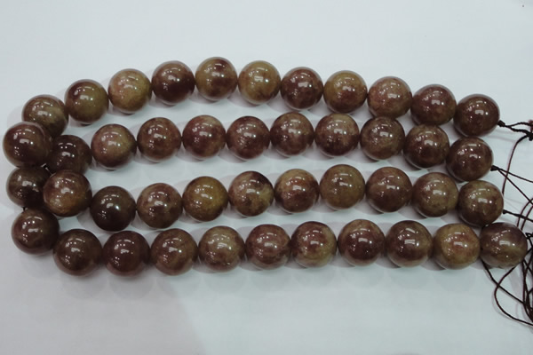 CBQ207 15.5 inches 18mm round strawberry quartz beads wholesale
