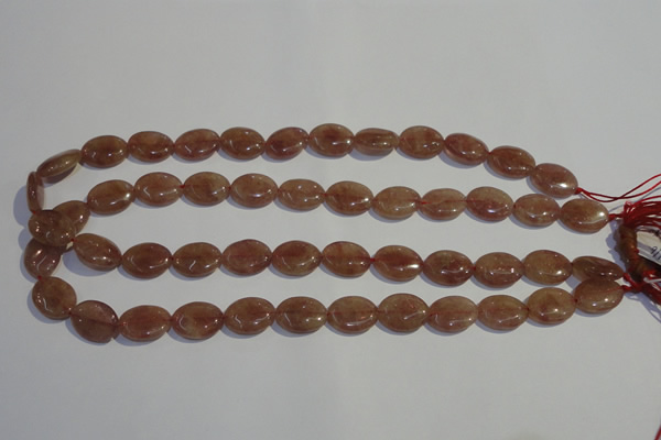 CBQ21 15.5 inches 12*16mm oval strawberry quartz beads wholesale