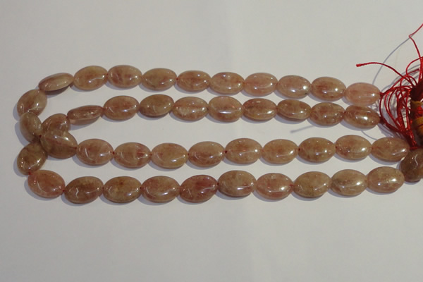 CBQ23 15.5 inches 15*20mm oval strawberry quartz beads wholesale