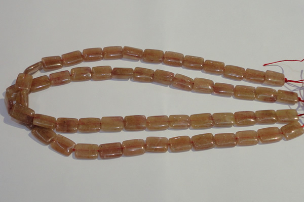 CBQ30 15.5 inches 10*14mm rectangle strawberry quartz beads