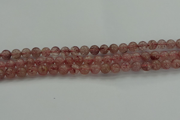 CBQ302 15.5 inches 8mm round natural strawberry quartz beads
