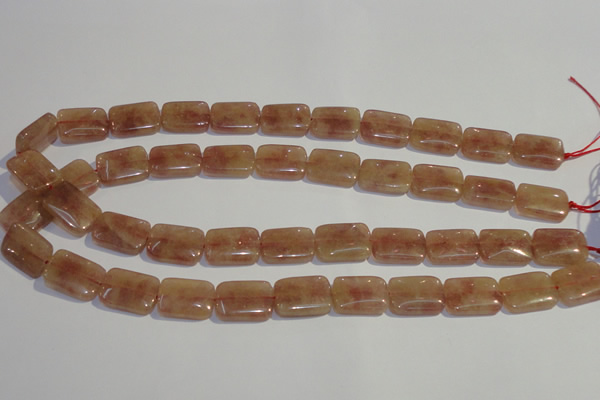 CBQ31 15.5 inches 13*18mm rectangle strawberry quartz beads