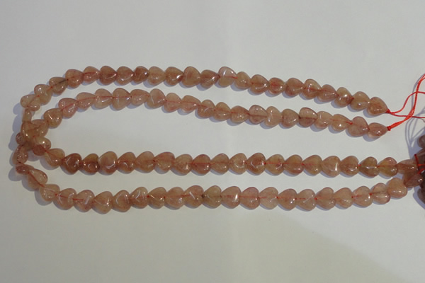 CBQ34 15.5 inches 10*10mm heart strawberry quartz beads wholesale