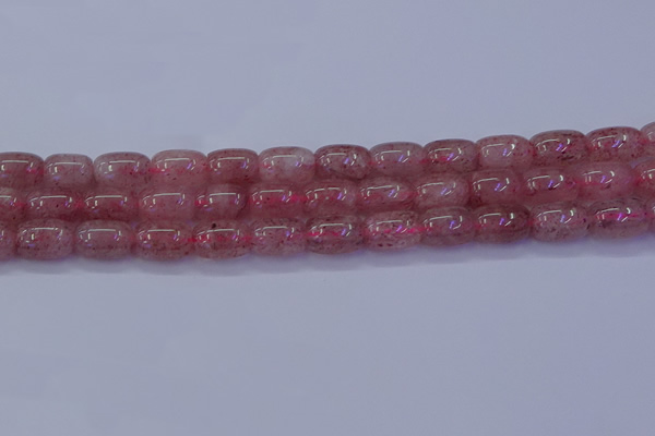 CBQ447 15.5 inches 10*14mm drum strawberry quartz beads