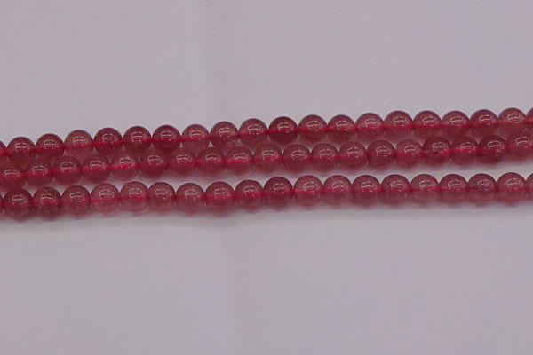 CBQ487 15.5 inches 8mm round strawberry quartz beads wholesale