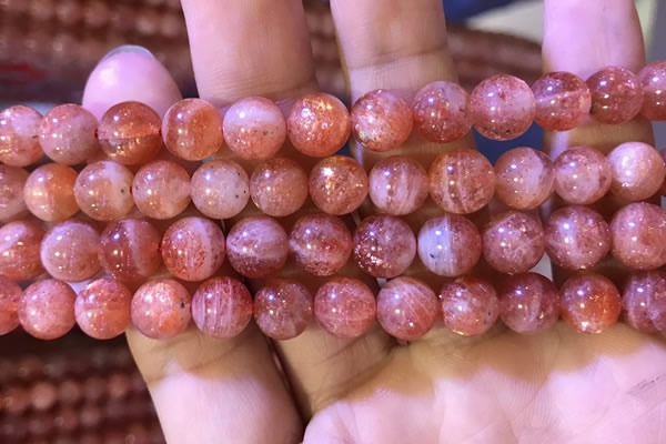 CBQ561 15.5 inches 10mm round golden strawberry quartz beads