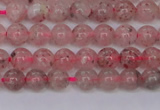 CBQ606 15.5 inches 6mm round natural strawberry quartz beads