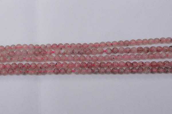CBQ606 15.5 inches 6mm round natural strawberry quartz beads