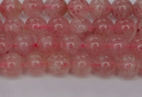 CBQ611 15.5 inches 6mm round natural strawberry quartz beads