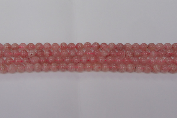 CBQ611 15.5 inches 6mm round natural strawberry quartz beads