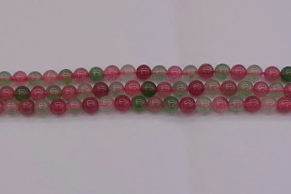 CBQ657 15.5 inches 8mm round mixed strawberry quartz beads