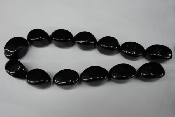 CBS222 15.5 inches 19*30mm nuggets blackstone beads wholesale