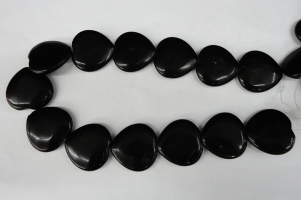 CBS236 15.5 inches 30*30mm heart blackstone beads wholesale