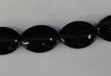 CBS250 15.5 inches 13*18mm oval blackstone beads wholesale
