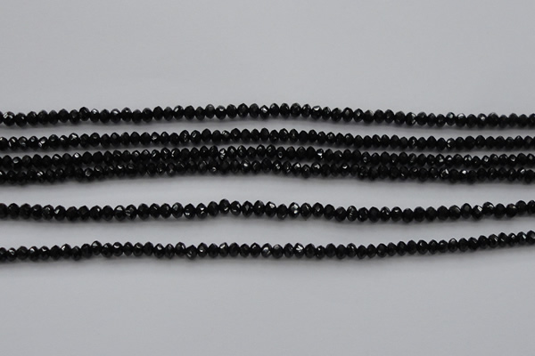 CBS511 15.5 inches 2*3mm faceted rondelle AA grade black spinel beads