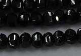 CBS529 15.5 inches 3*5mm lantern-shaped natural black spinel beads