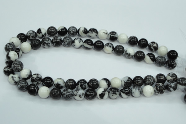 CBW104 15.5 inches 12mm round black & white jasper beads