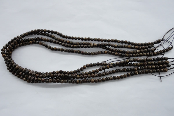 CBZ100 15.5 inches 4mm round bronzite gemstone beads