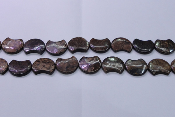 CBZ112 15.5 inches 20*24mm curved moon bronzite gemstone beads