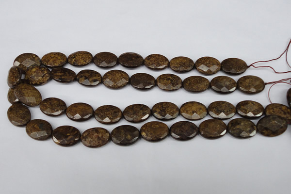 CBZ439 15.5 inches 15*20mm faceted oval bronzite gemstone beads