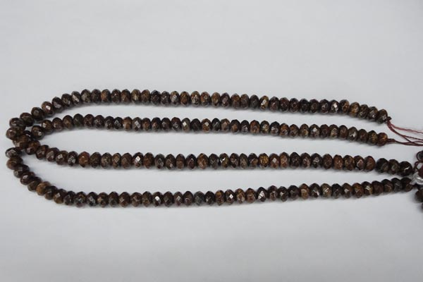 CBZ91 15.5 inches 5*8mm faceted rondelle bronzite gemstone beads